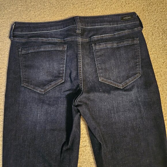 Liverpool Marley Girlfriend Roll Cuff Stretch Jeans, Blue -Size 8P - Picture 3 of 4